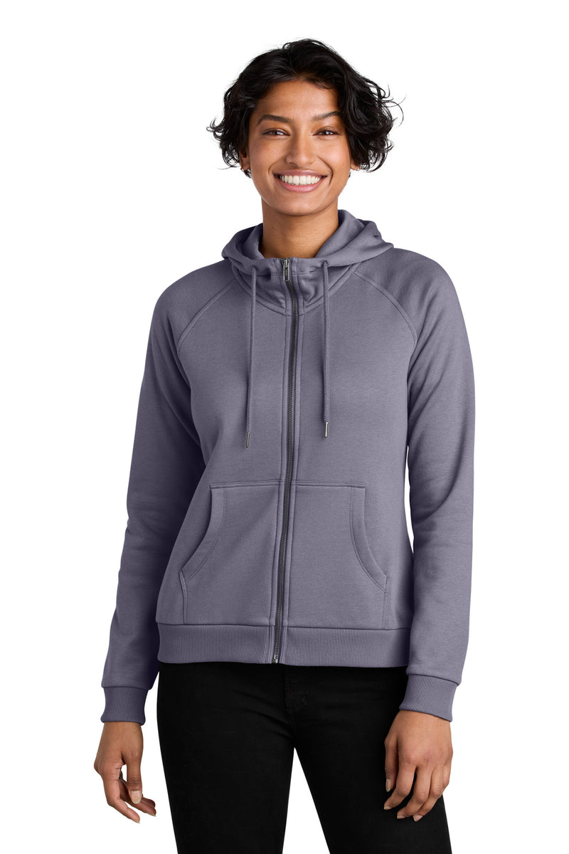 Allmade Women's Organic CVC Fleece Full-Zip Hoodie Reverse Print