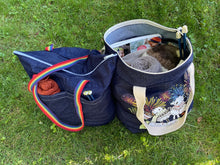 Load image into Gallery viewer, 1 Tote Bag 2026 ZipperTop, Denim, 1.5” NaturalHandles, 2 Outside Pockets, Inside hanging pocket
