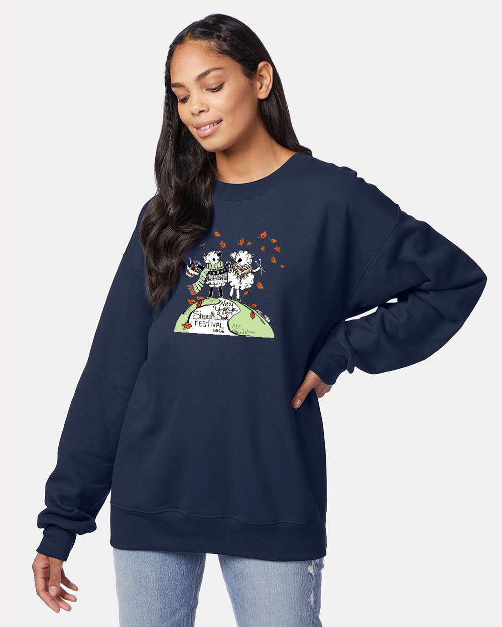 Crew Sweatshirt, 9.7 oz. 2026 – NY State Sheep and Wool Festival