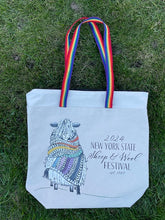 Load image into Gallery viewer, 1 Tote Bag 2024 ZipperTop Med Groc, Rainbow Handles, Two Outside Pockets, Inside hanging pockets ps (restocked)
