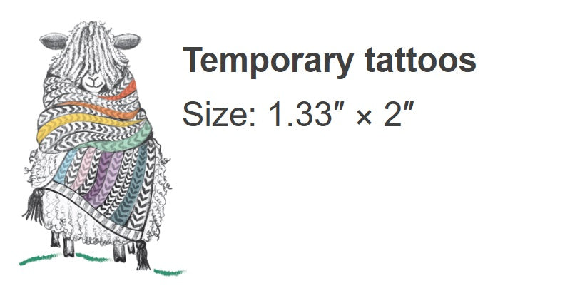 Temp Tattoo SheepShawl 2024 1.33x2