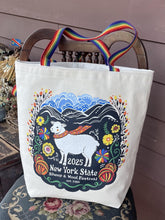 Load image into Gallery viewer, Tote Bag 2025 ZipperTop Med Groc, Rainbow Handles, 2 Outside Pockets, Inside hanging pocket PS
