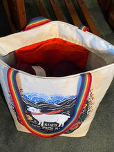 Load image into Gallery viewer, Tote Bag 2025 ZipperTop Med Groc, Rainbow Handles, 2 Outside Pockets, Inside hanging pocket PS

