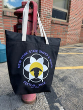 Load image into Gallery viewer, Tote Bag 2022 ZipperTop Black, 2 Outside Pockets, Inside hanging pocket - FEW LEFT
