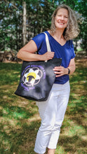 Load image into Gallery viewer, Tote Bag 2022 ZipperTop Black, 2 Outside Pockets, Inside hanging pocket - FEW LEFT
